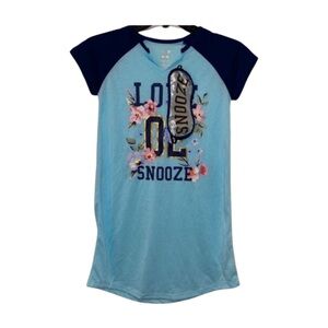 SLEEP ON IT Big Girls Sleep Shirt and Eye Mask Pajama 2pc Set | NWT